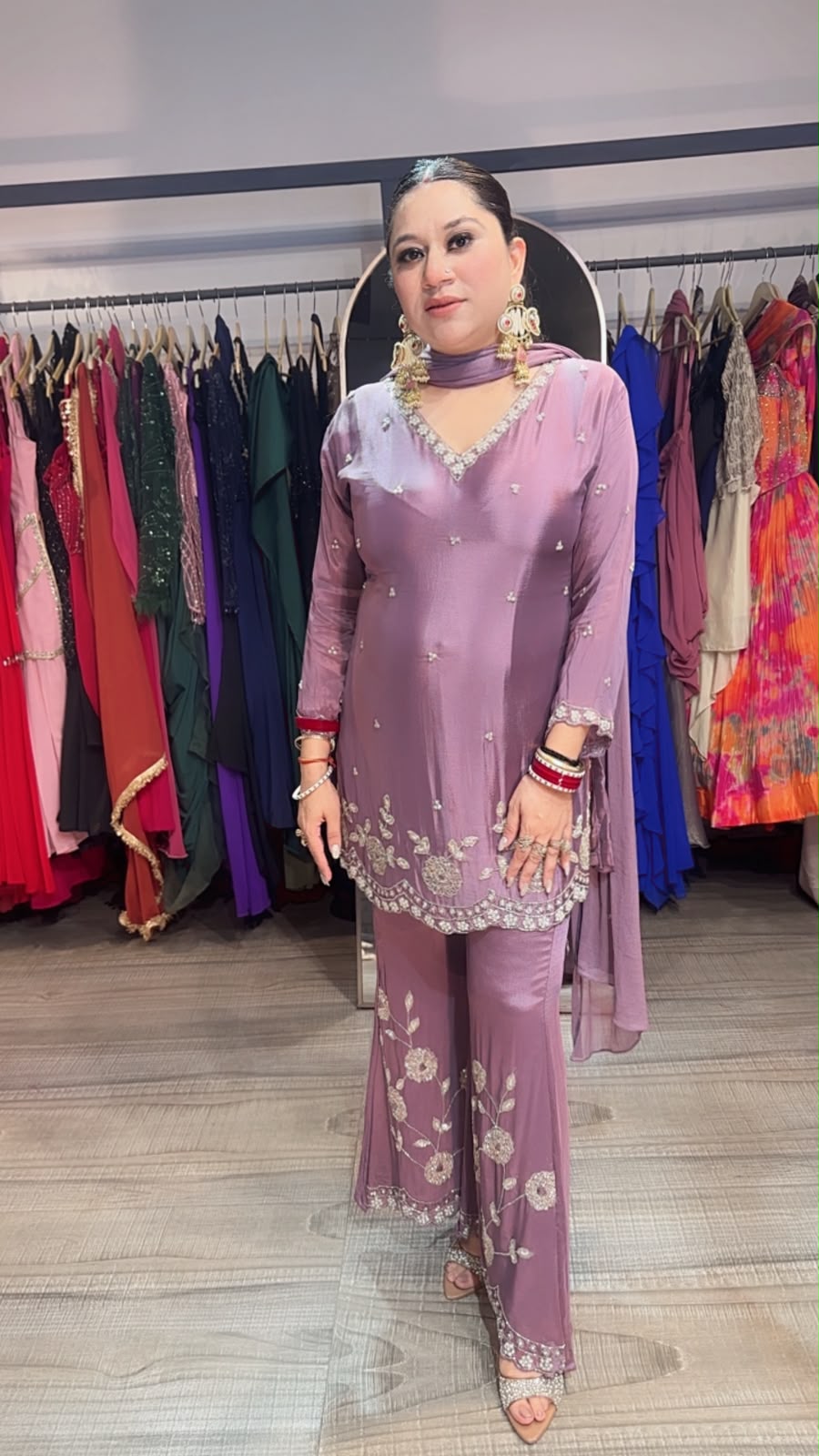 Jalebi Lavander katdana suit