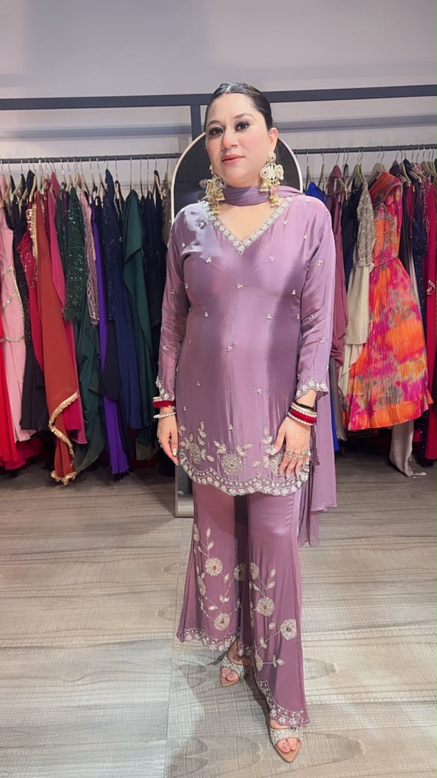 Jalebi Lavander katdana suit