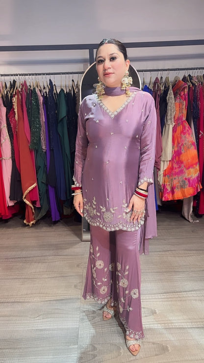 Jalebi Lavander katdana suit