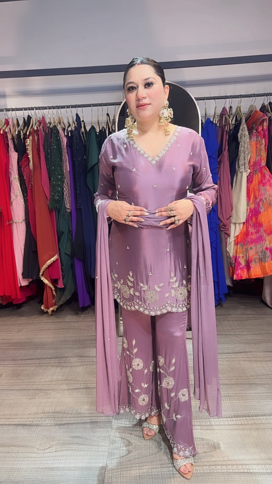 Jalebi Lavander katdana suit