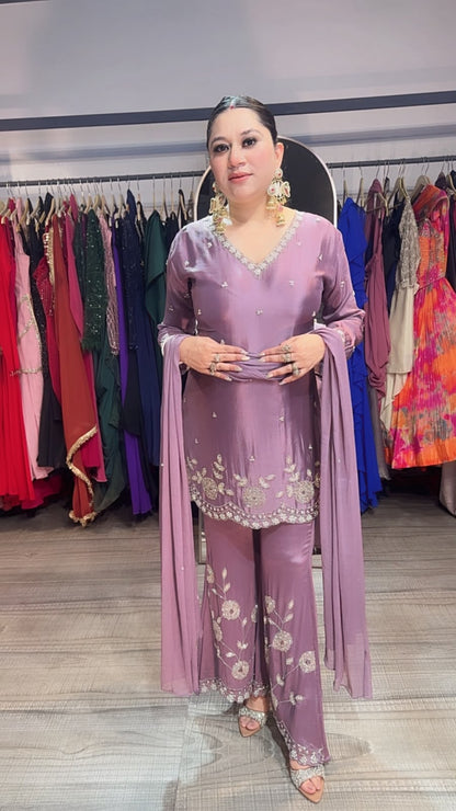 Jalebi Lavander katdana suit