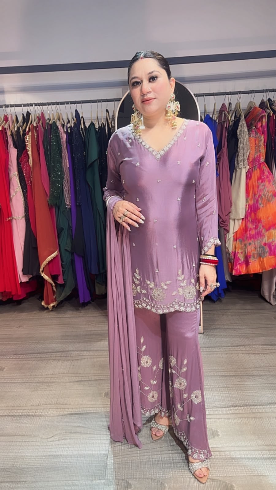 Jalebi Lavander katdana suit