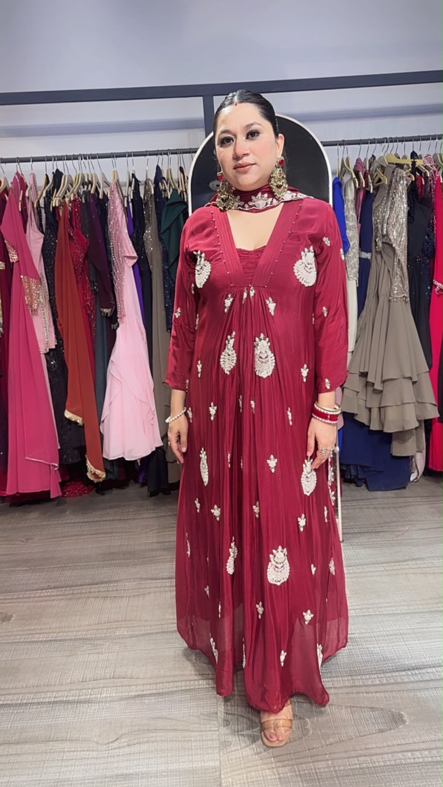 Trisha Mahroon A-Aline pear work Designer Suit