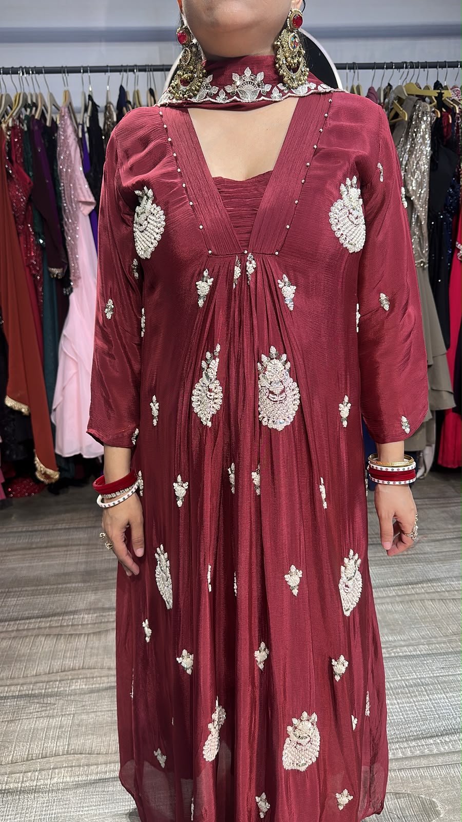 Trisha Mahroon A-Aline pear work Designer Suit