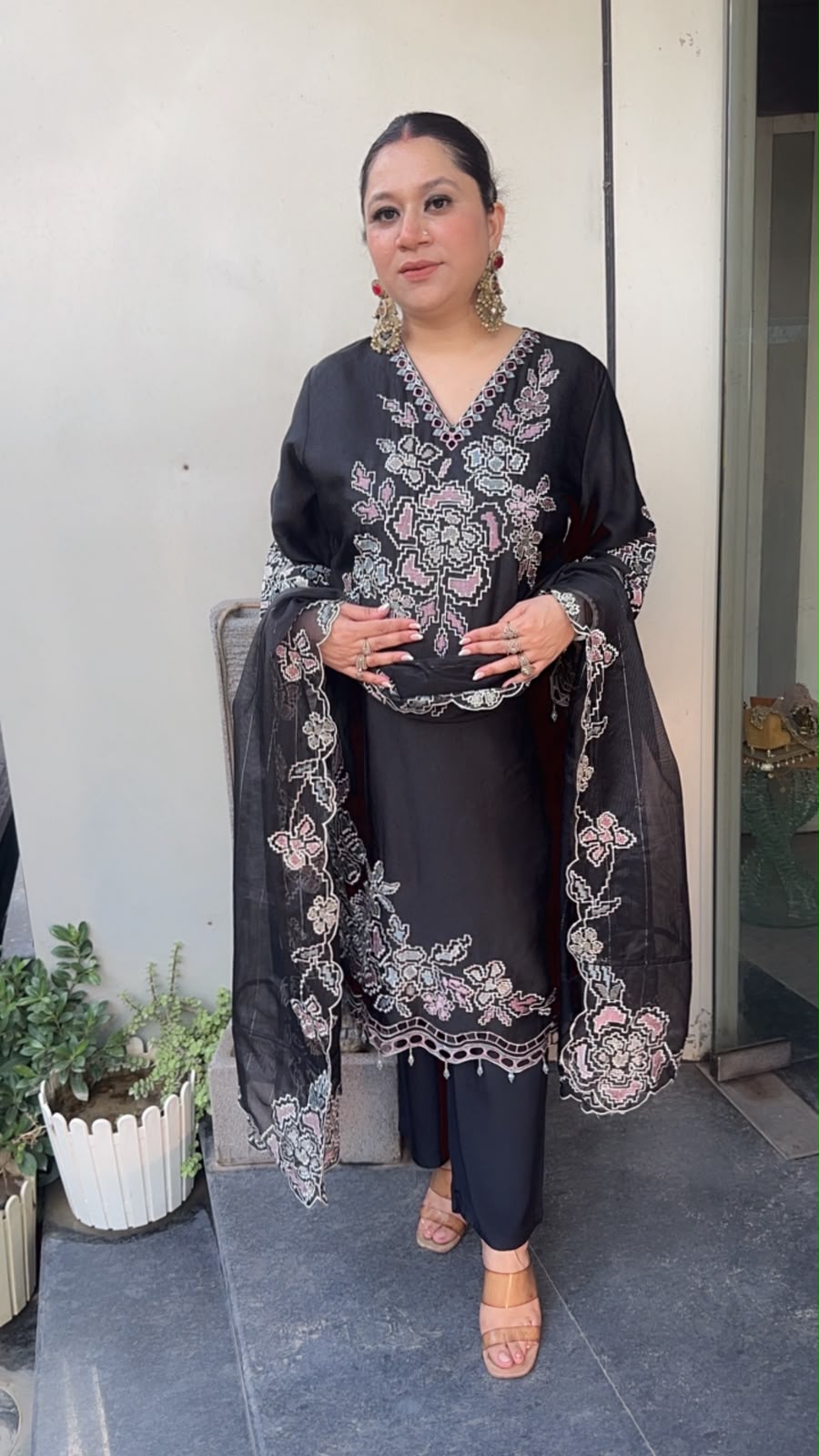 Sahara Black Thread work Designer Pakistani Suit