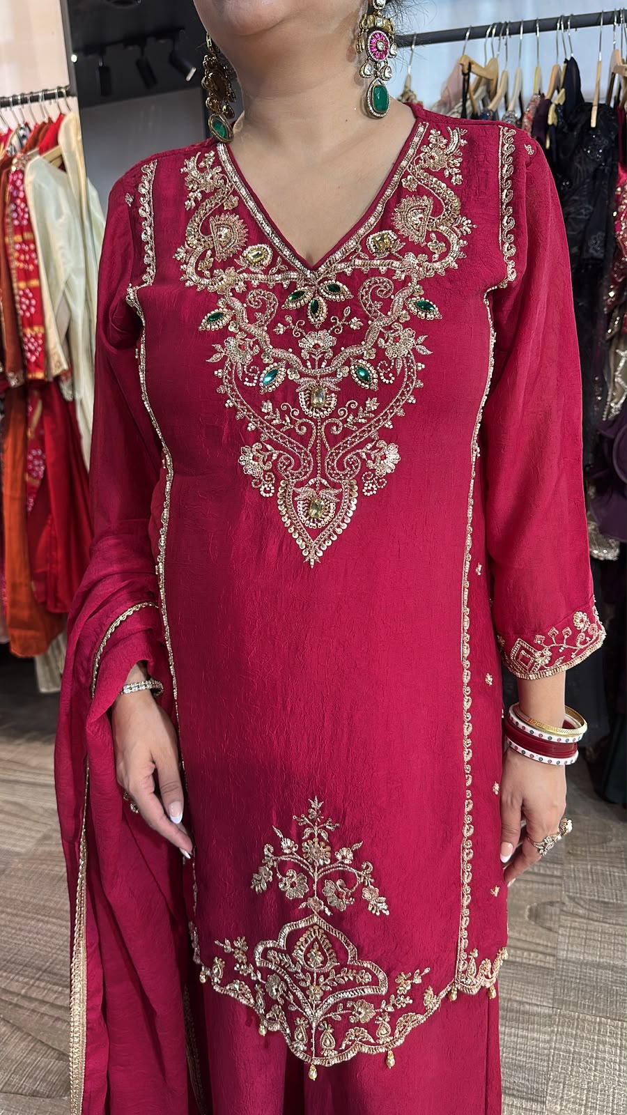 Varmala Pink Hand work Designer Suit