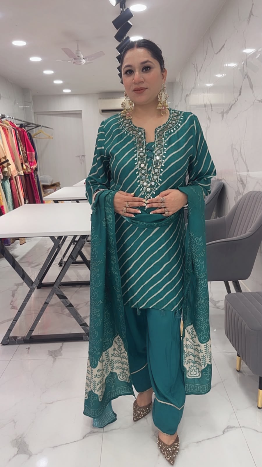 Devdas Rama Green Designer Farshi Salwar Suit