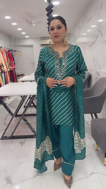 Devdas Rama Green Designer Farshi Salwar Suit