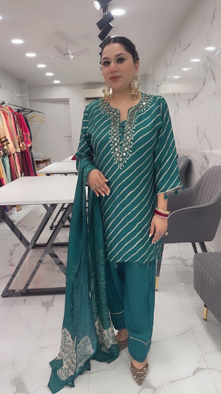 Devdas Rama Green Designer Farshi Salwar Suit