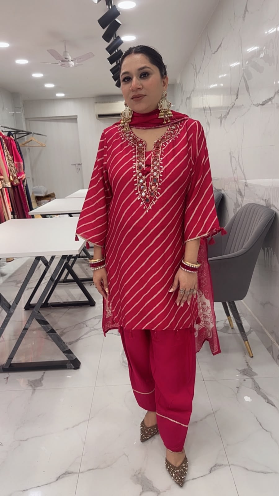 Devdas Red Designer Farshi Salwar Suit