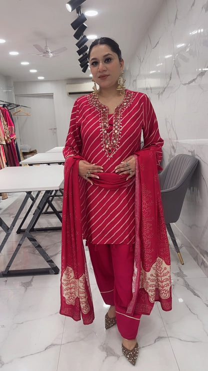 Devdas Red Designer Farshi Salwar Suit