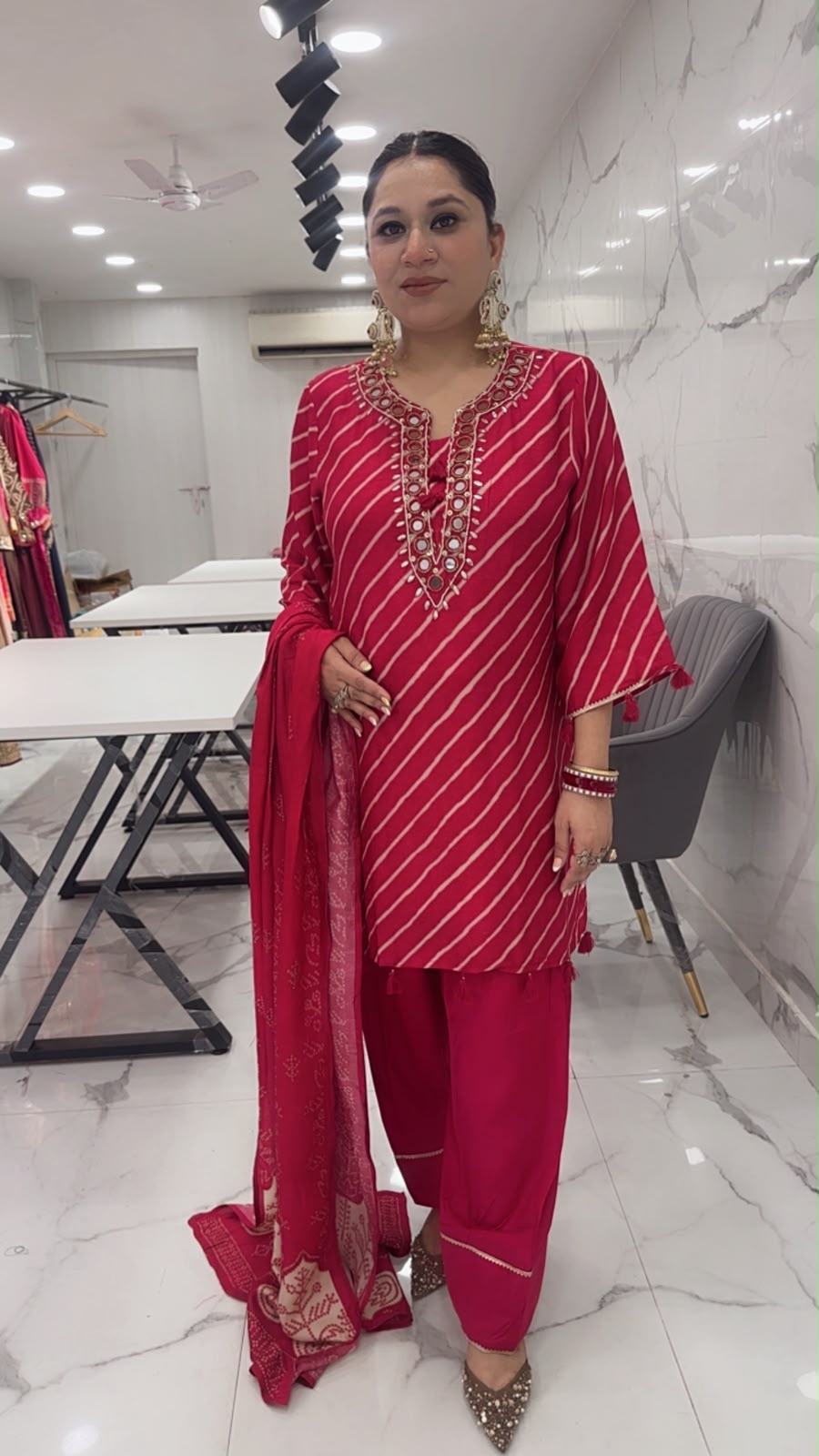 Devdas Red Designer Farshi Salwar Suit