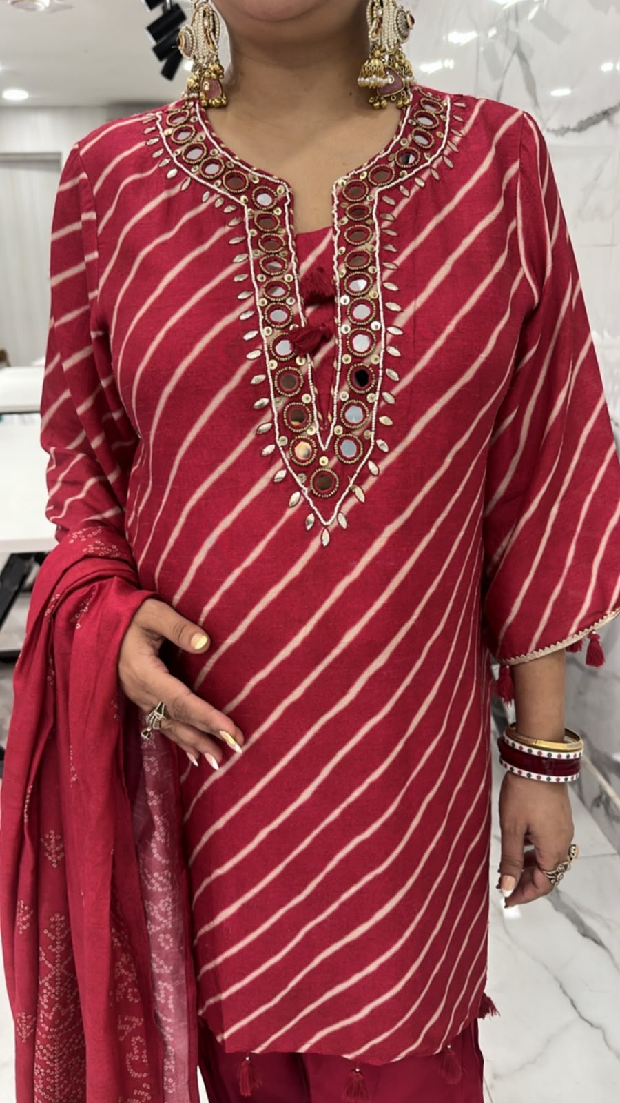 Devdas Red Designer Farshi Salwar Suit