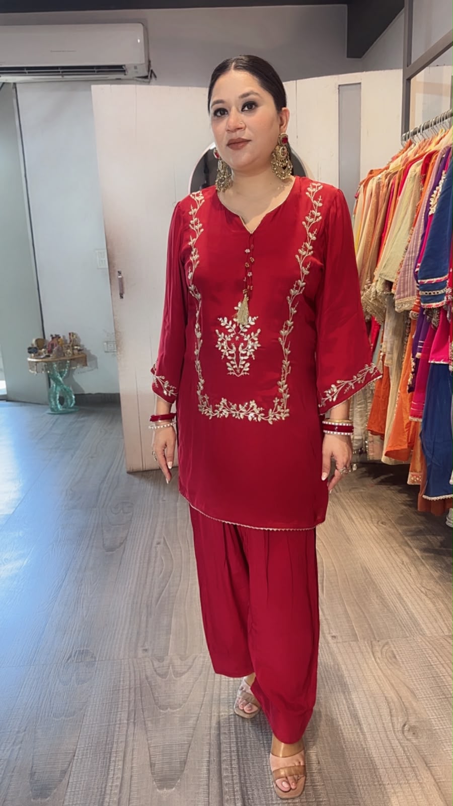 Zarrya Mahroon Designer Farshi Cordset