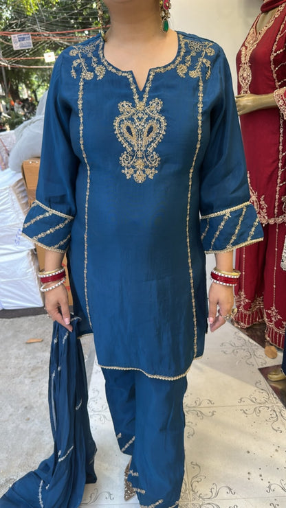Makhana Blue Handwork Designer Suit