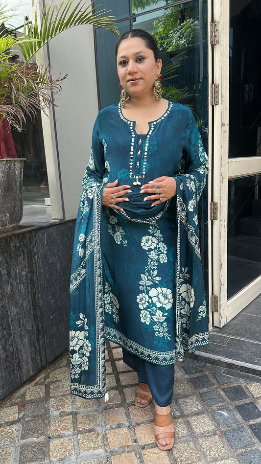 Alfaaz Digital Print Designer Suit
