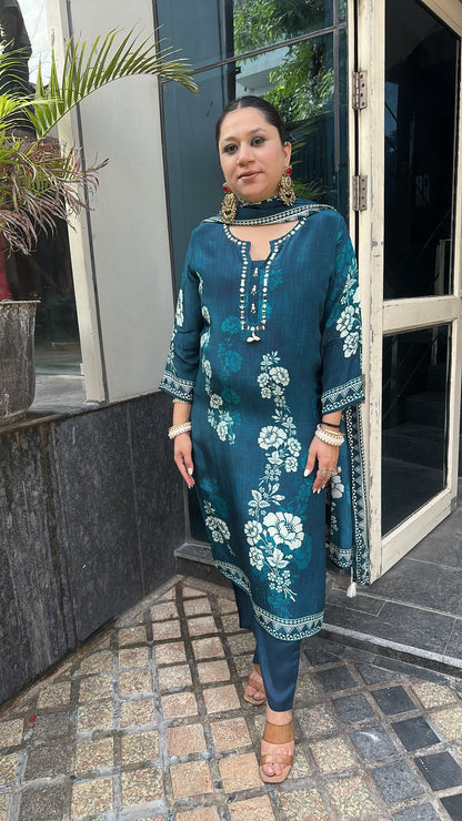 Alfaaz Digital Print Designer Suit
