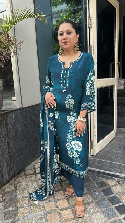 Alfaaz Digital Print Designer Suit