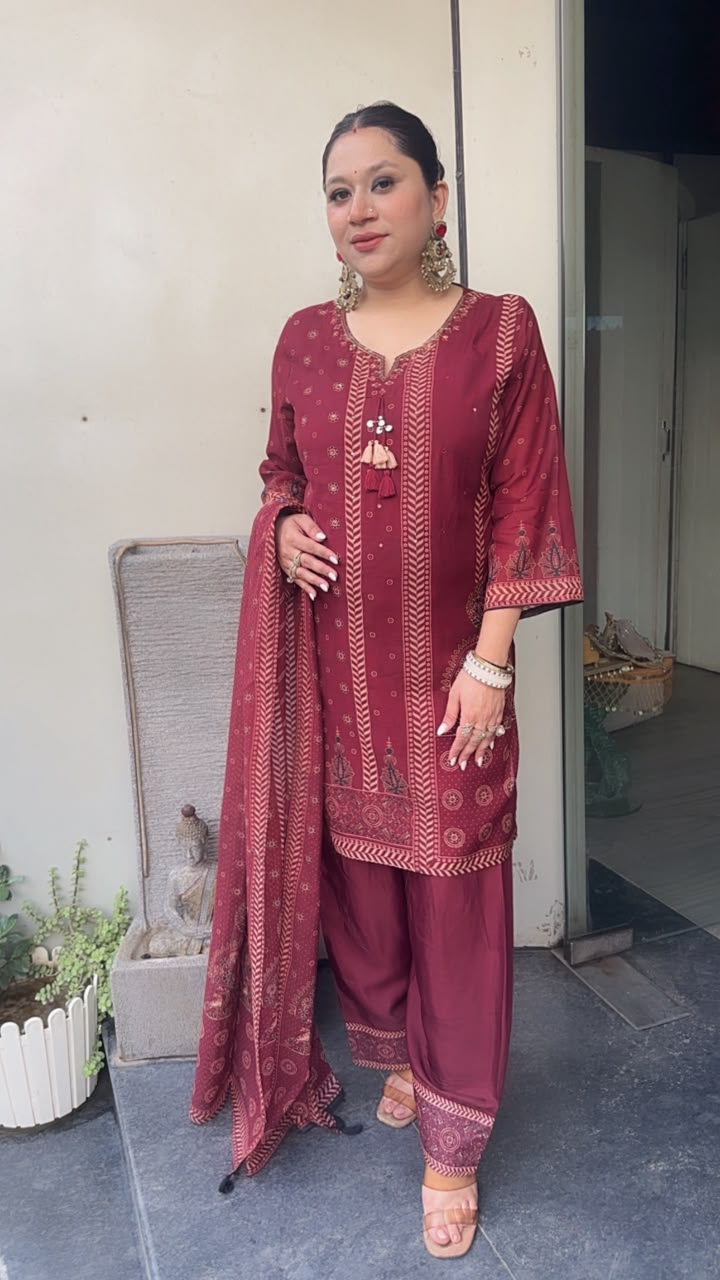Roli Digital print Farshi Designer Suit