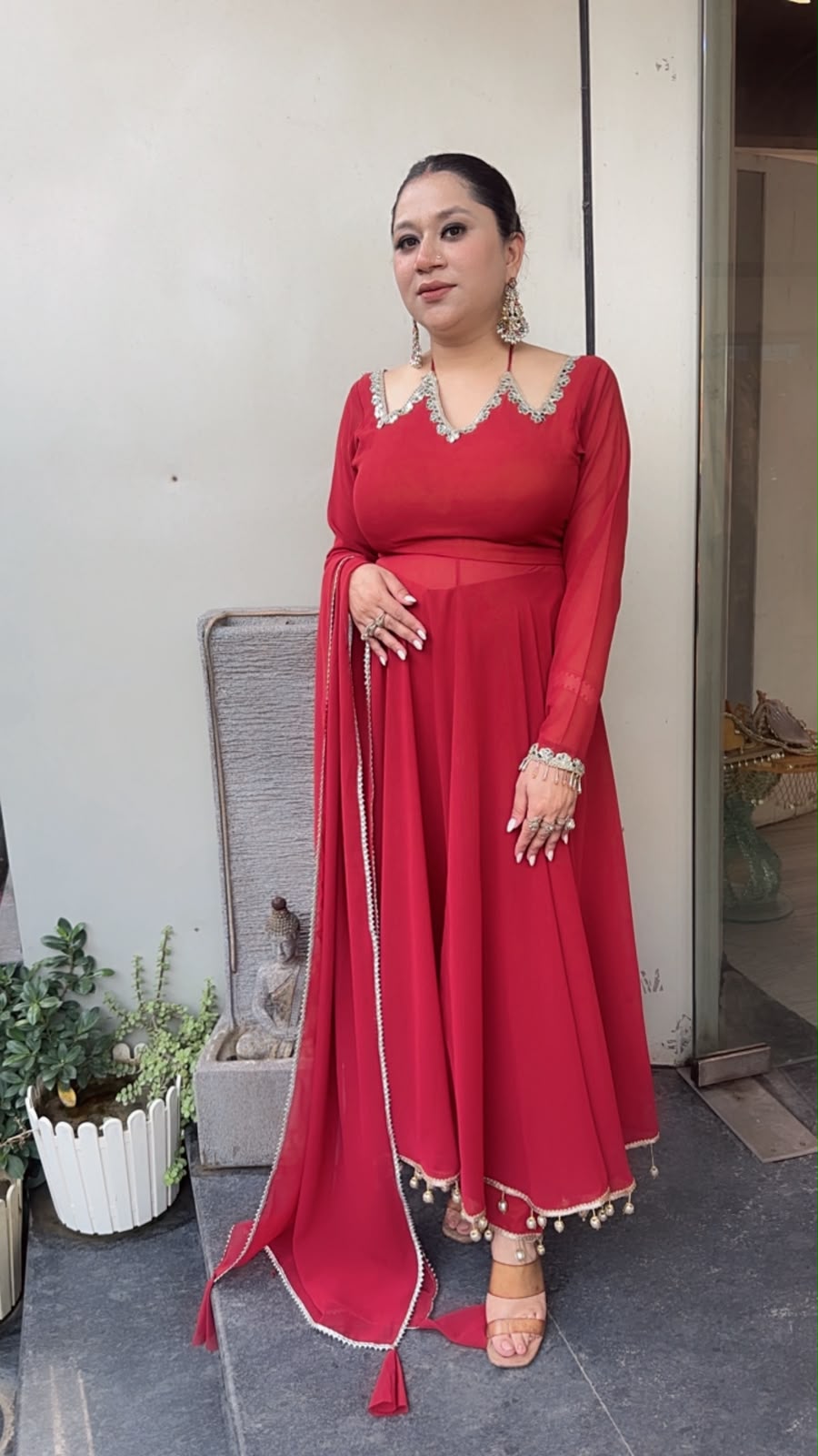 Shaddi Rust Designer Anarkali