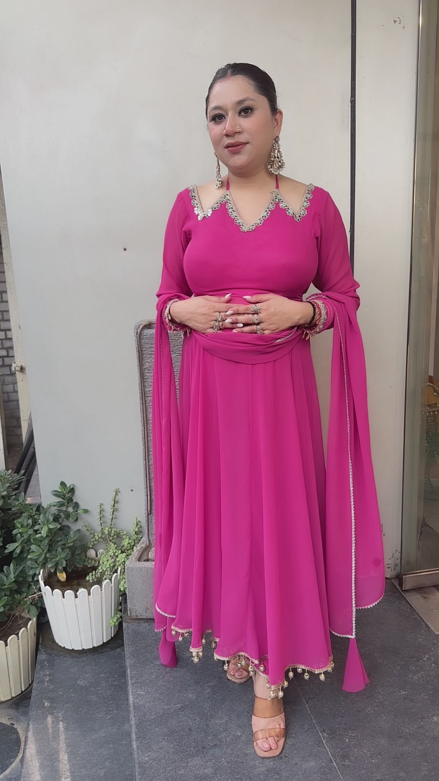 Shaddi pink Designer Anarkali