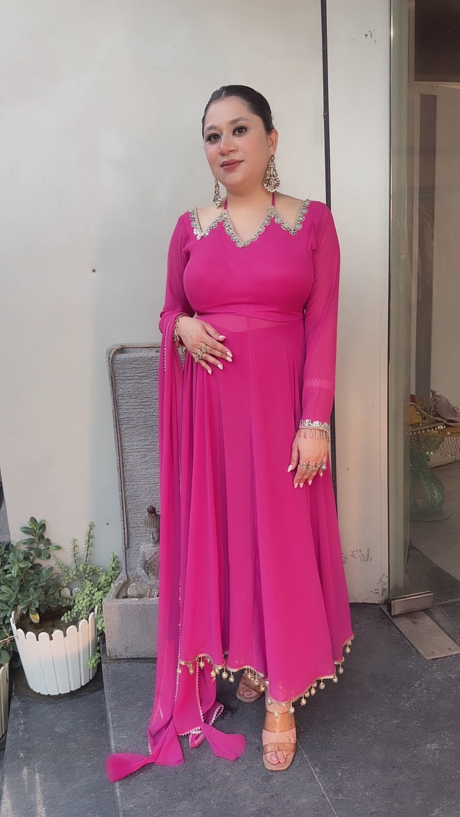 Shaddi pink Designer Anarkali