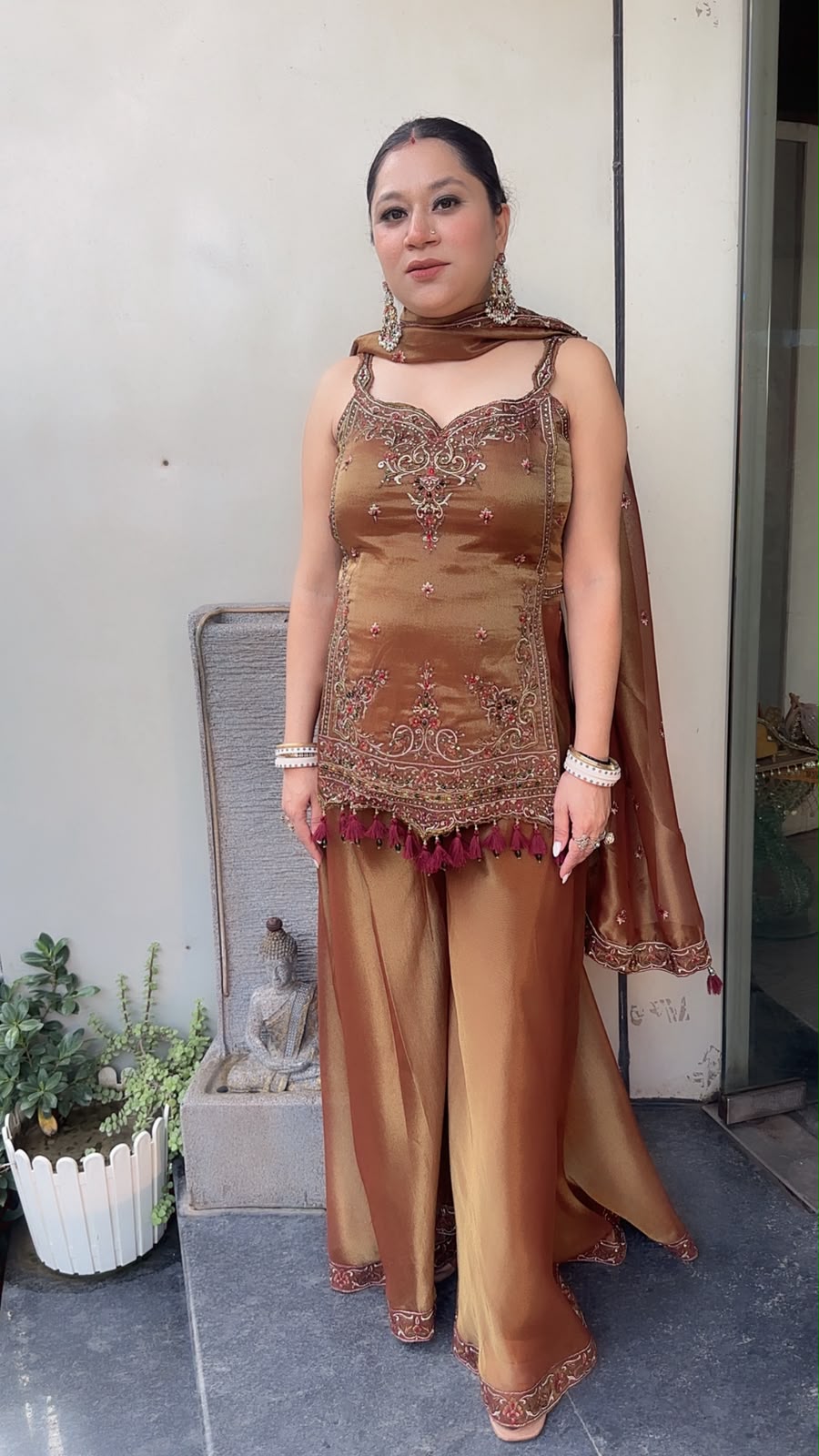 Apsara Champion Handwork Tassel Designer Plazoo Set