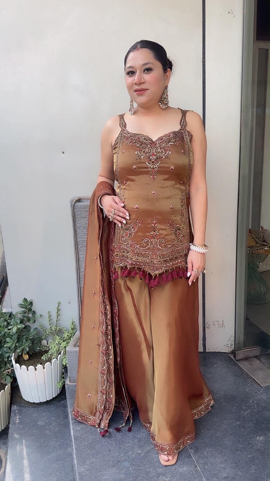 Apsara Champion Handwork Tassel Designer Plazoo Set
