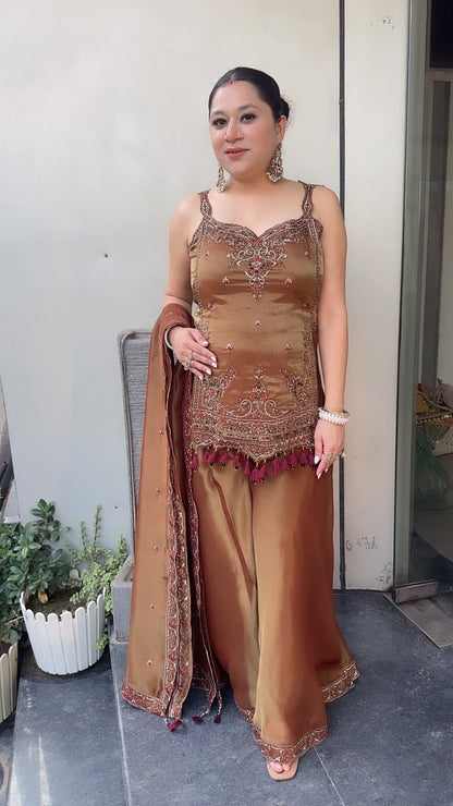 Apsara Champion Handwork Tassel Designer Plazoo Set