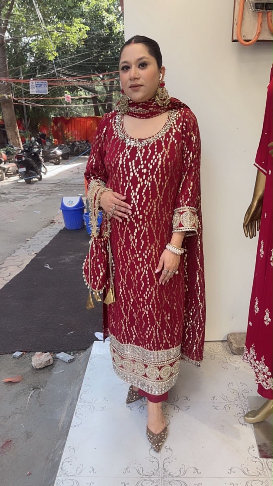 Amritsariya Karwa with potli Designer Suit
