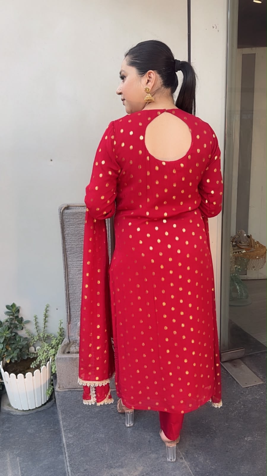 Chandigarh Karwa with potli Designer Suit