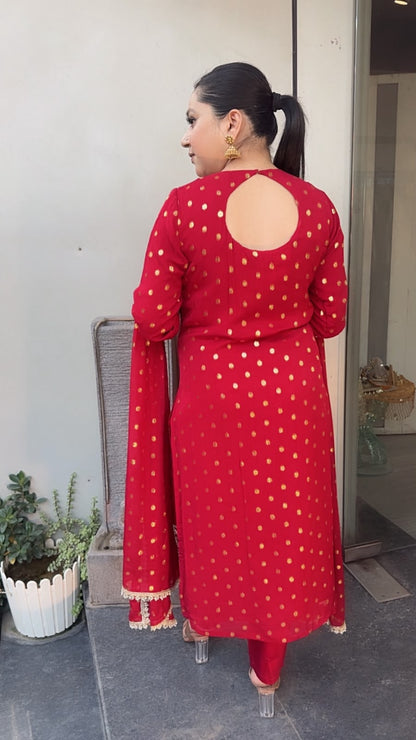 Chandigarh Karwa with potli Designer Suit