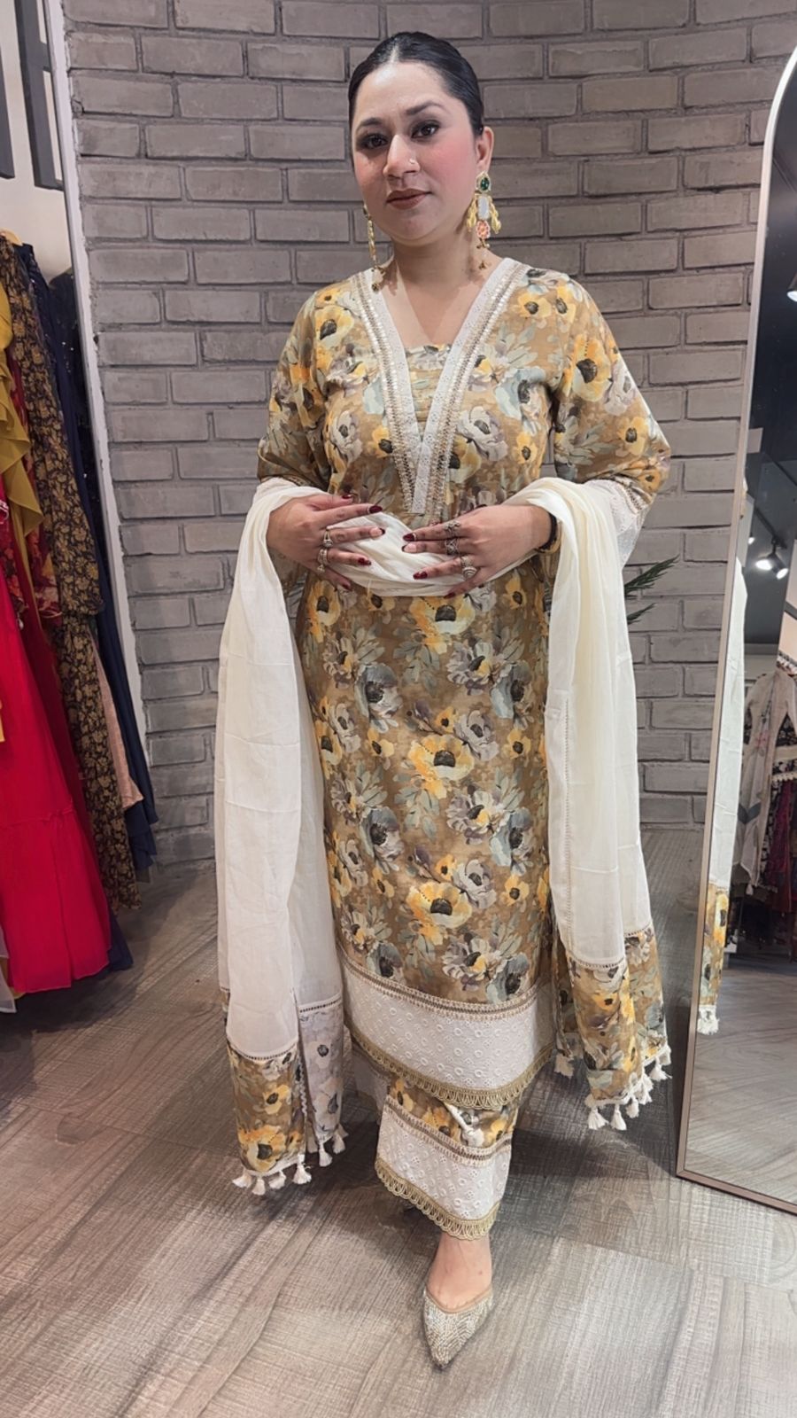 Bohame Cotton Digital Designer Suit