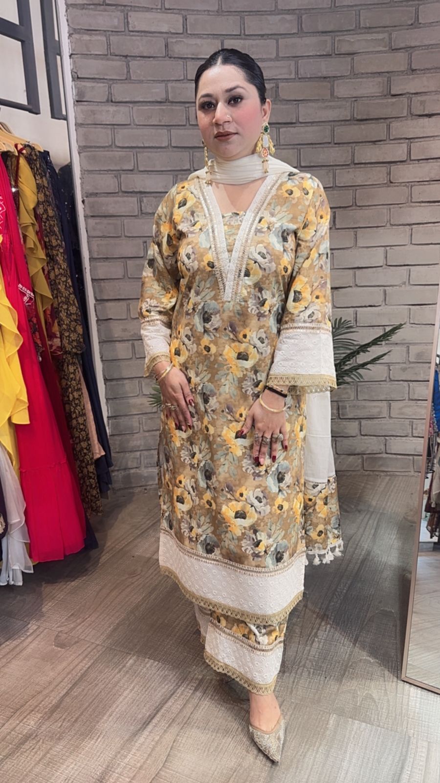 Bohame Cotton Digital Designer Suit