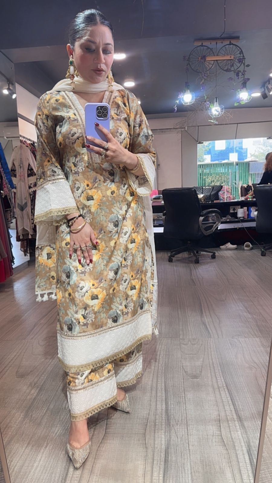 Bohame Cotton Digital Designer Suit