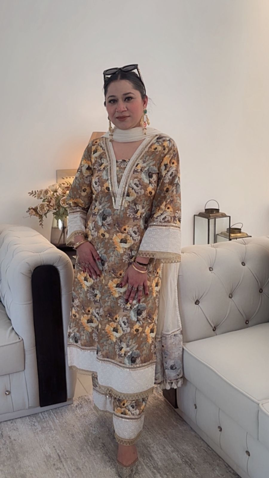 Bohame Cotton Digital Designer Suit