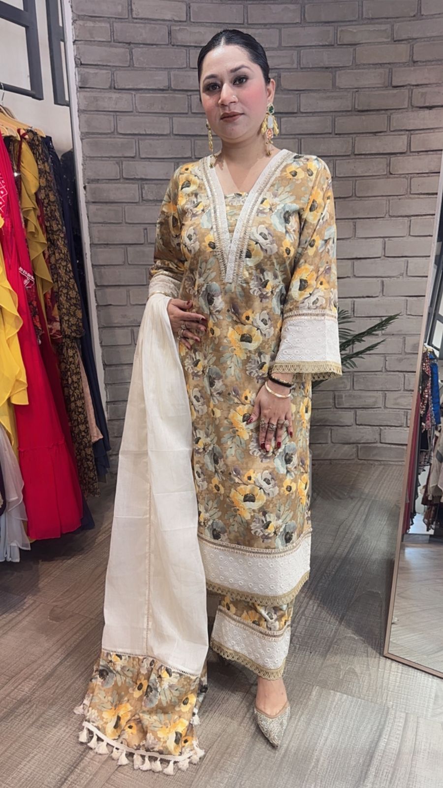 Bohame Cotton Digital Designer Suit