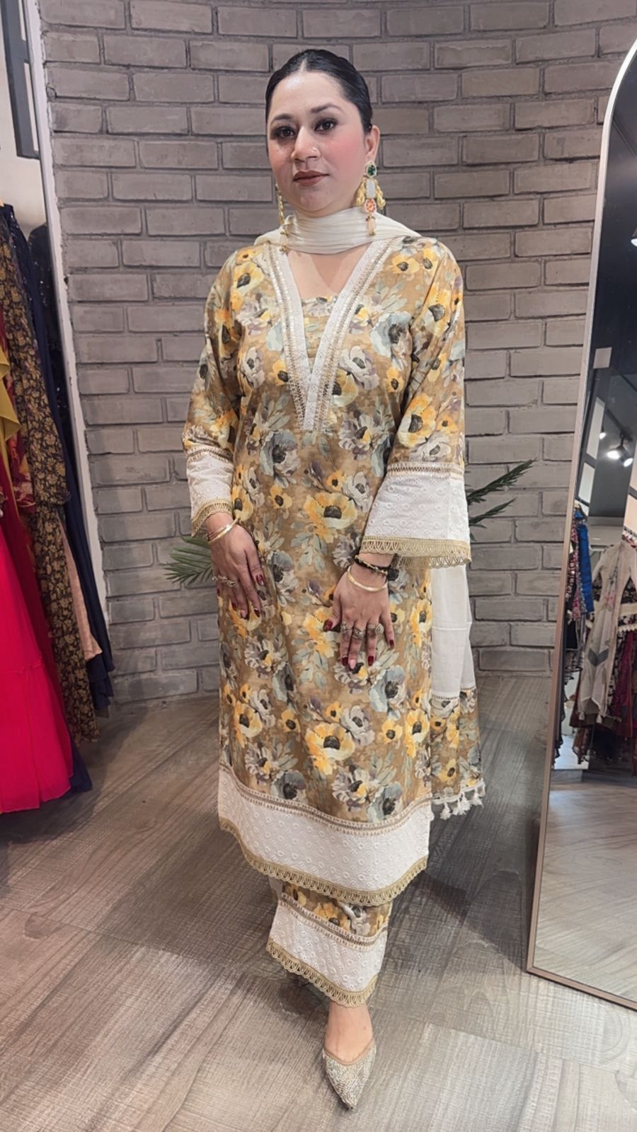 Bohame Cotton Digital Designer Suit