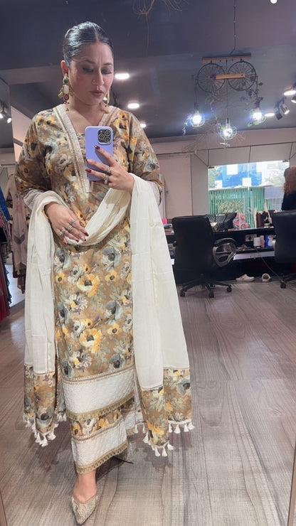 Bohame Cotton Digital Designer Suit