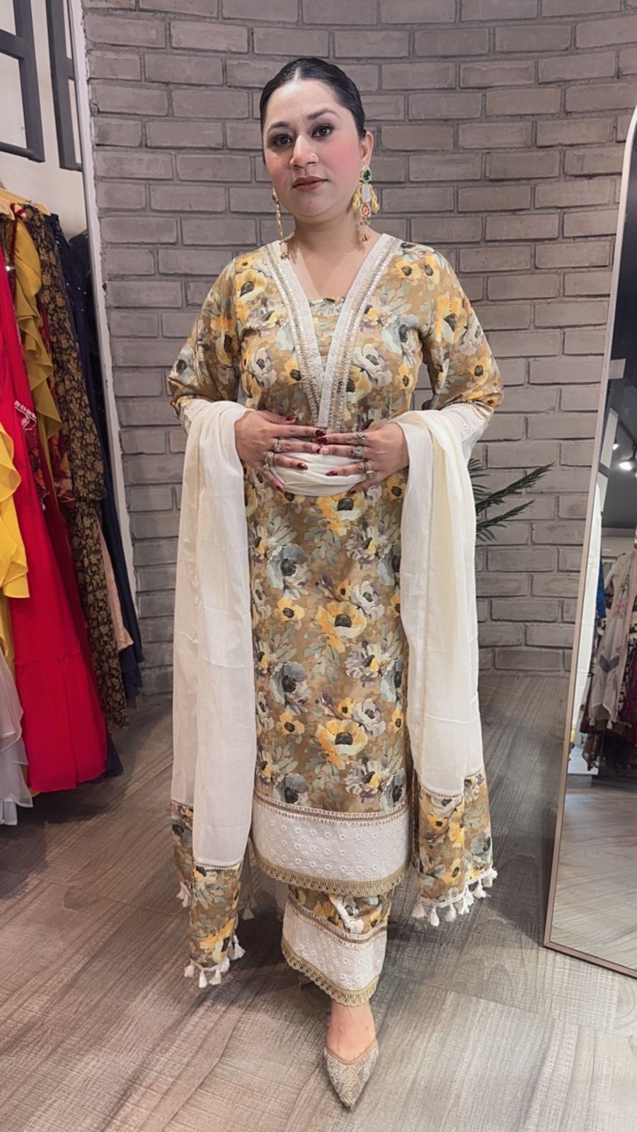 Bohame Cotton Digital Designer Suit